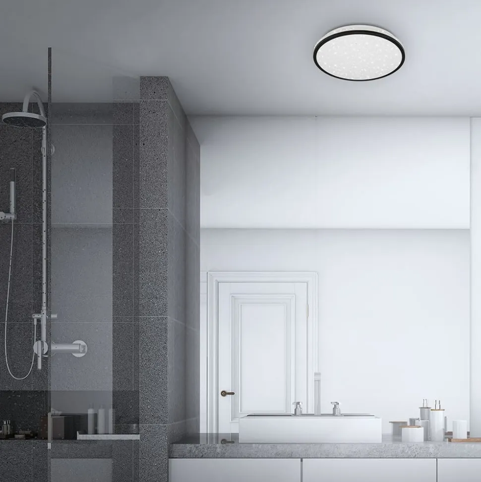 LED-loftslampe 3403-015, med stjernedekor, 4.000K