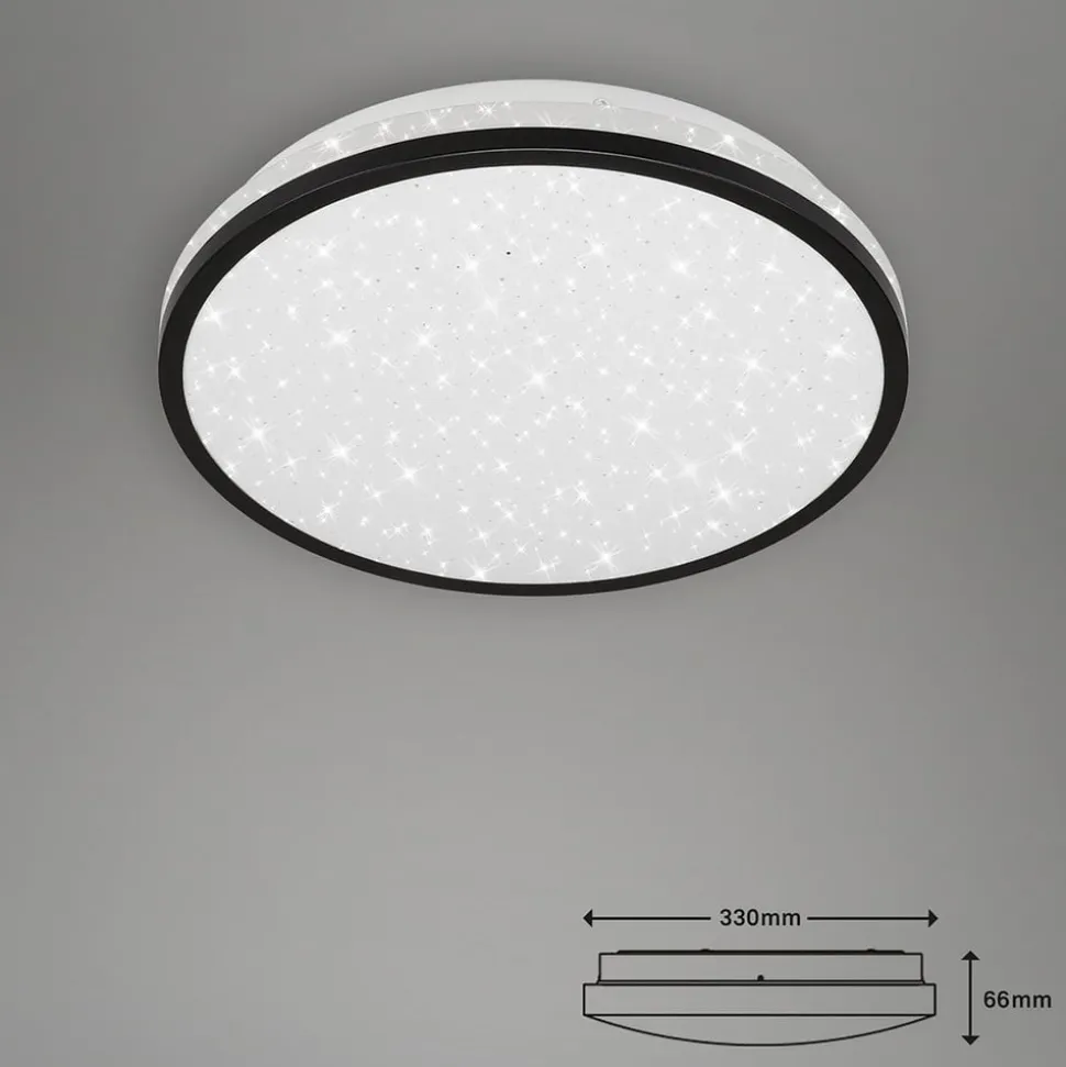 LED-loftslampe 3403-015, med stjernedekor, 4.000K