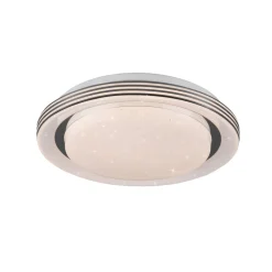 LED-loftslampe Atria, Ø 27 cm, hvid, plast, CCT