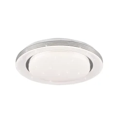 LED-loftslampe Atria, Ø 38 cm, hvid, plast, CCT