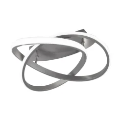 LED-loftslampe Course, mat nikkel, 4.000K, Ø 45 cm