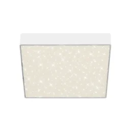 LED-loftslampe Flame Star, 21,2 x 21,2 cm hvid