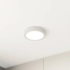 LED-loftslampe Fueva 5 IP44 3000K hvid Ø16cm