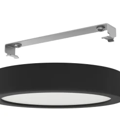 LED-loftslampe Fueva 5 IP44 3000K sort Ø16cm