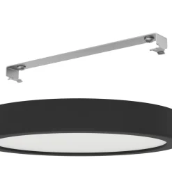 LED-loftslampe Fueva 5 IP44 3000K sort Ø21cm