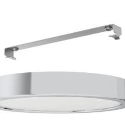 LED-loftslampe Fueva 5 IP44 3000K krom Ø21cm