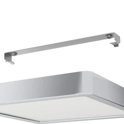 LED-loftslampe Fueva 5 IP44 3000K krom 21x21cm