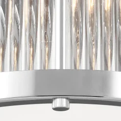 LED-loftslampe Paulson IP44 krom Ø 27,9 cm