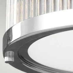 LED-loftslampe Paulson IP44 krom Ø 27,9 cm