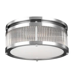 LED-loftslampe Paulson IP44 krom Ø 38,1 cm