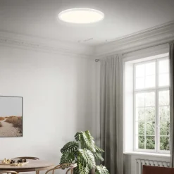 LED-loftslampe Slim, rund, 42 cm