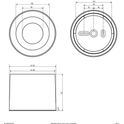 LED-loftspot ALG54, Ø 21,3 cm antracit
