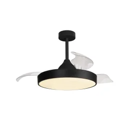 LED-loftventilator Alaska sort DC lydsvag Ø 106 cm CCT