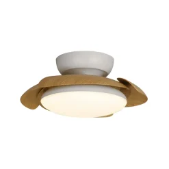 LED-loftventilator Aloha træ DC-motor støjsvag Ø 90 cm CCT