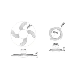 LED-loftventilator Aloha træ DC-motor støjsvag Ø 90 cm CCT