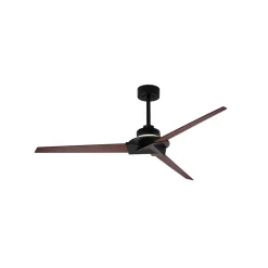 LED-loftventilator Brisa Mini sort/træ, lydsvag, 150 cm, CCT