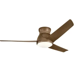 LED-loftventilator Eris, IP44, valnød