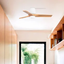 LED-loftventilator Heywood S, DC, støjsvag, Ø 90 cm, CCT