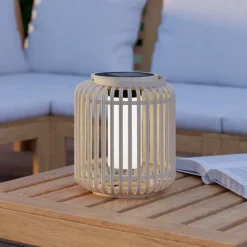 LED-lygte Marliano, lys træ, træ