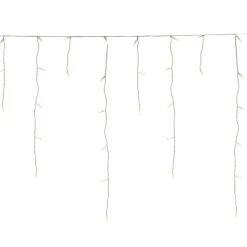 LED-lysgardin ice rain amber white 5m