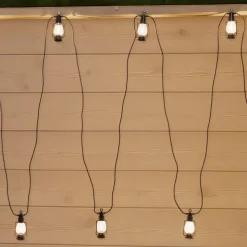 LED-lyskæde Garlands, længde 1000 cm, sort, 10 lyskilder.