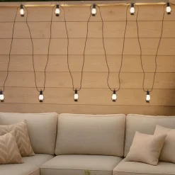 LED-lyskæde Garlands, længde 1000 cm, sort, 10 lyskilder.