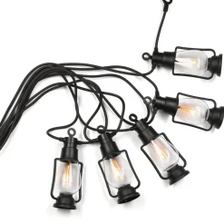 LED-lyskæde Garlands, længde 1000 cm, sort, 10 lyskilder.