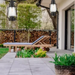 LED-lyskæde Garlands, længde 1000 cm, sort, 10 lyskilder.