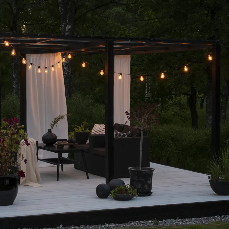 LED-lyskæde ølhave basissæt, ravfarvet