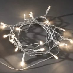 LED-lyskæde t. udendørs m. lyssensor IP44 ww