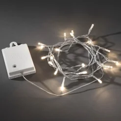 LED-lyskæde t. udendørs m. lyssensor IP44 ww