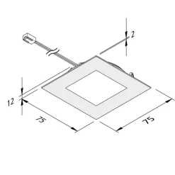LED-møbelindbygningslampe FAQ 68 stål 4W 4.000K