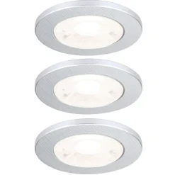 LED-møbelindbygningsspot Artist, sæt med 3, sølv