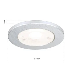 LED-møbelindbygningsspot Artist, sæt med 3, sølv