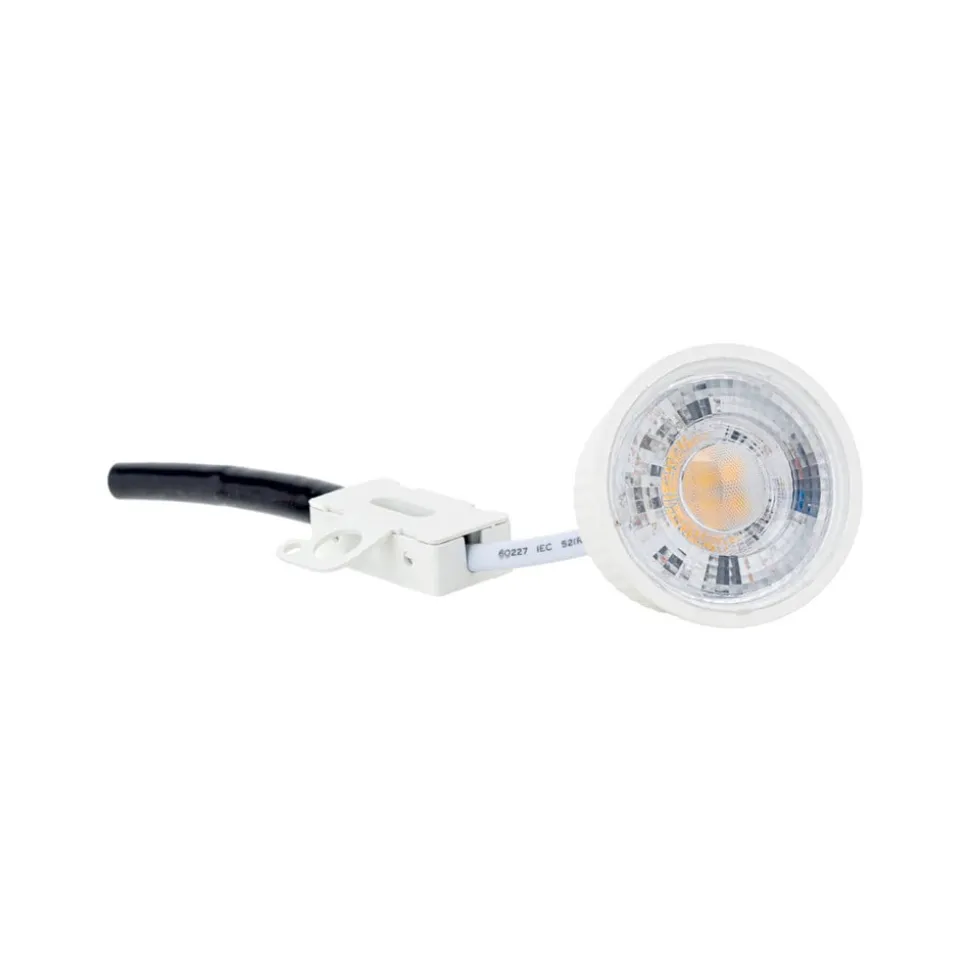 LED-modul, GU10 til indbygning, 4,9 W, 3.000 K, 410 lm, dæmpbar