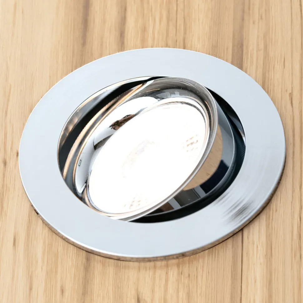 LED-modul, GU10 til indbygning, 4,9 W, 3.000 K, 410 lm, dæmpbar