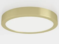 LED-panel til overflademontering Fueva 5 IP20 830 messing Ø21cm