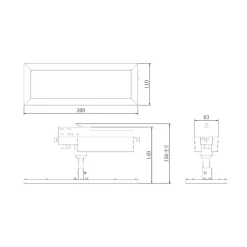 LED-panel TRACK LIGHT, sort, 3-faset, 4.000 K, tænd/sluk