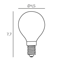 LED-pære Arbitrary, E14 mat 2,5 W 2.700 K dæmpbar