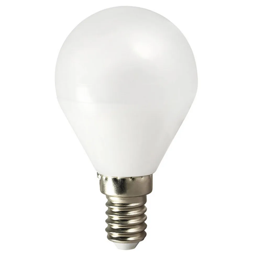 LED-pære dråbe TEMA, E14, 5W, 2.700 K, AC/DC