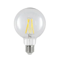 LED-pære E27 8 W 2.700 K G95 globe klar 2 stk