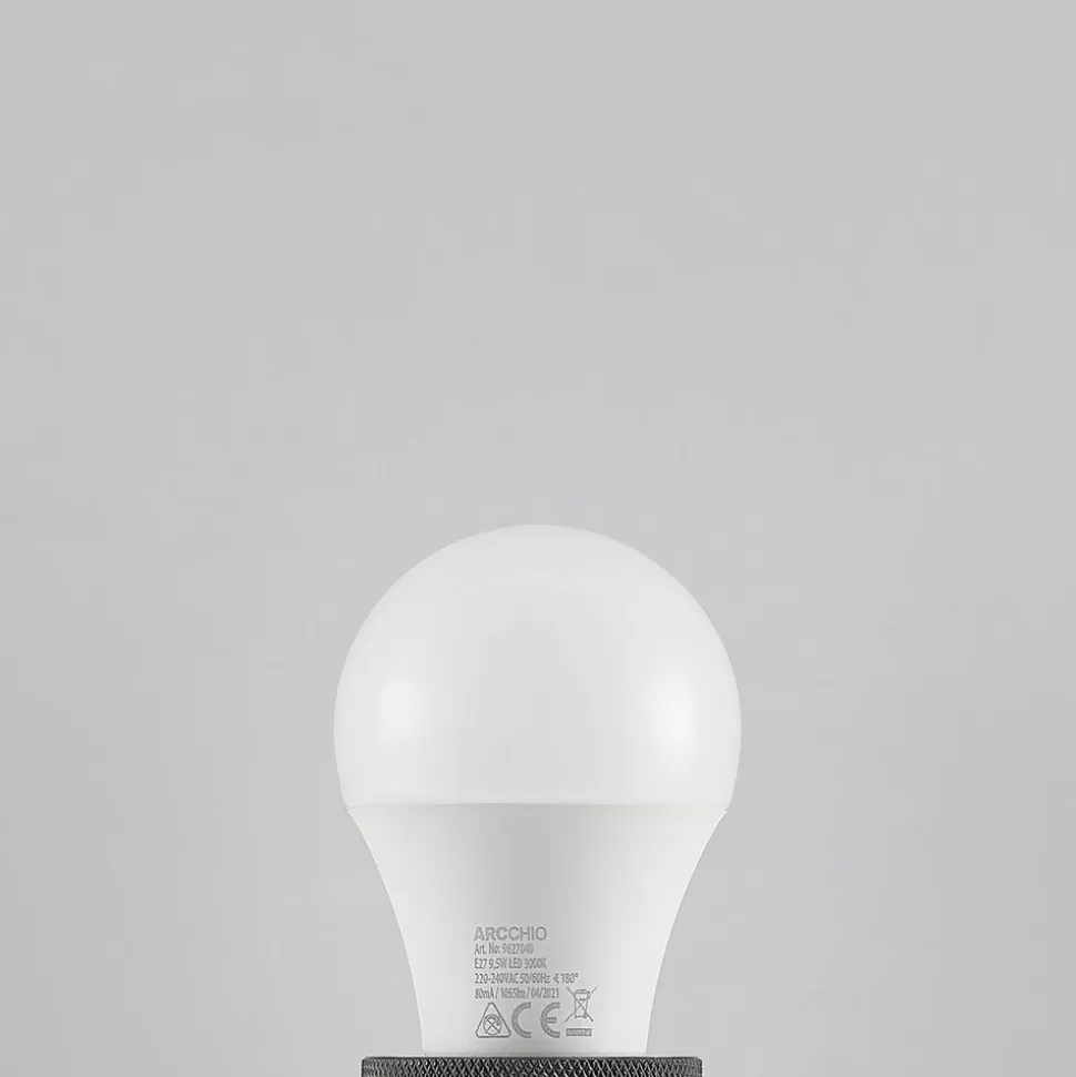 LED-pære E27 A60 9,5 W 3.000 K opal, sæt med 2 stk