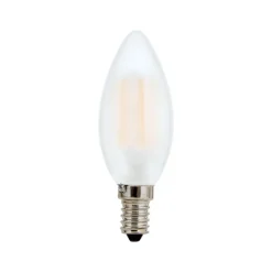 LED-pære E14 C35, mat, 6W, 2.700 K, 720 lm, dæmpbar