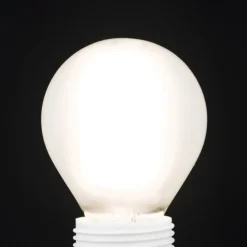 LED-pære, E27 G45, mat, 6W, 827, 720 lm, dæmpbar