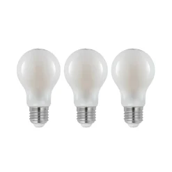LED-pære E27 8W 2.700 K dæmpes opal 3 stk