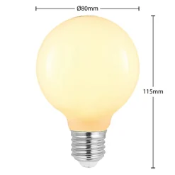 LED-pære E27 8W G80 2.700K dæmpbar, opal
