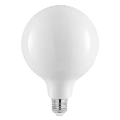 LED-pære E27 8W 2.700K G125 Globe, dæmpbar, opal