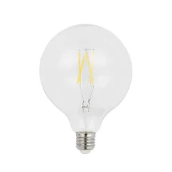 LED-pære E27 6W 2.700K G125 Globe, glødetråd, klar