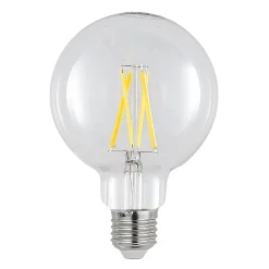 LED-pære E27 8W 2.700K G95 Globe, glødetråd, klar