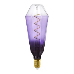 LED-pære E27 4W T100 1.800K Filament lilla dæmpbar